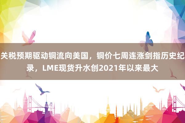 关税预期驱动铜流向美国，铜价七周连涨剑指历史纪录，LME现货升水创2021年以来最大