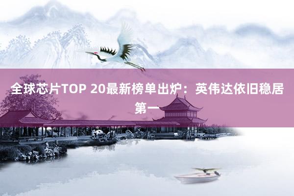 全球芯片TOP 20最新榜单出炉：英伟达依旧稳居第一