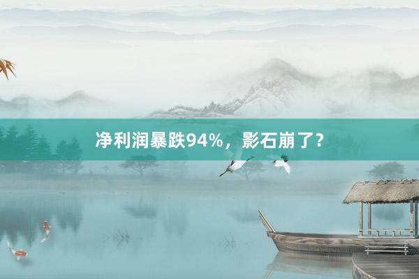 净利润暴跌94%，影石崩了？