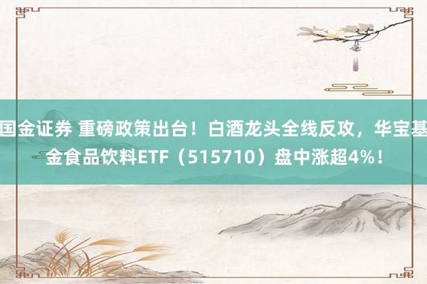 国金证券 重磅政策出台！白酒龙头全线反攻，华宝基金食品饮料ETF（515710）盘中涨超4%！