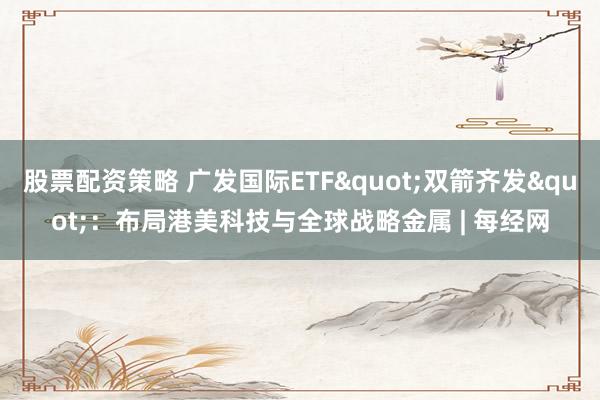 股票配资策略 广发国际ETF"双箭齐发"：布局港美科技与全球战略金属 | 每经网
