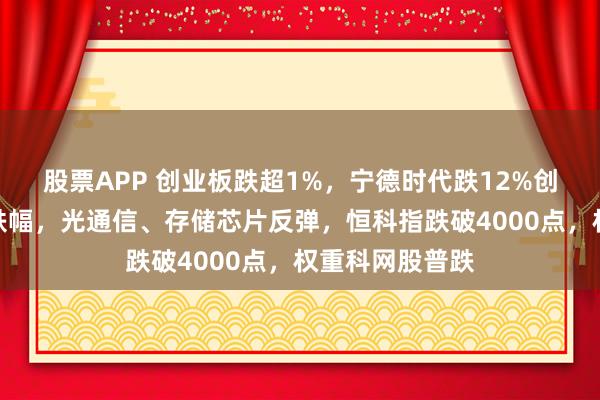股票APP 创业板跌超1%，宁德时代跌12%创历史最大单日跌幅，光通信、存储芯片反弹，恒科指跌破4000点，权重科网股普跌
